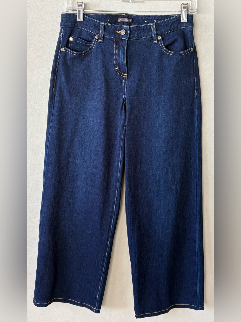J. McLaughlin Dark Blue Wide-Leg Jeans size 2.